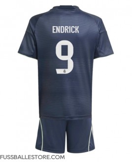 Günstige Real Madrid Endrick #9 Auswärts Trikotsatzt Kinder 2025-26 Kurzarm (+ Kurze Hosen)